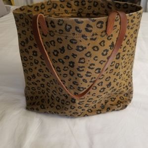Madewell Canvas Transport Tote: Leopard Print Edition